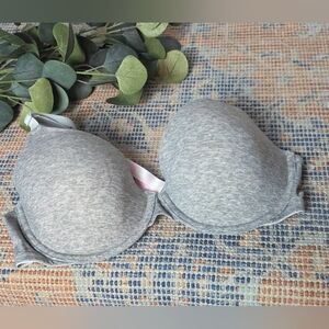 NWT PINK Victoria's Secret Light Gray Bra Size 34D